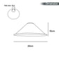 Vintage 22x10cm Cone Light Shades - Easy Fit Ceiling Pendant