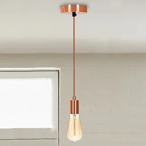 Ceiling Rose E27 Screw 2 Pendant Light | Fabric Flex Lamp Holder ~2486