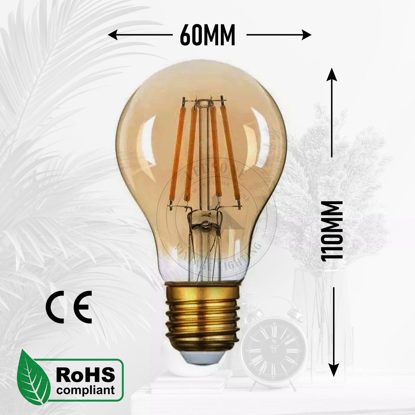 A60 E27 4W Vintage LED Light Antique Style Edison Bulbs