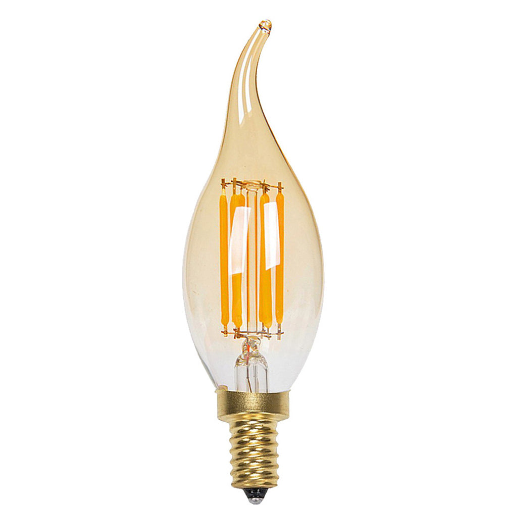 C35 E14 4W LED Dimmable Bent tip Vintage Flame Candle Light Bulb