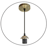 electricalsone Industrial Ratio Green Brass E27 PVC Ceiling Rose Pendant Light~3382