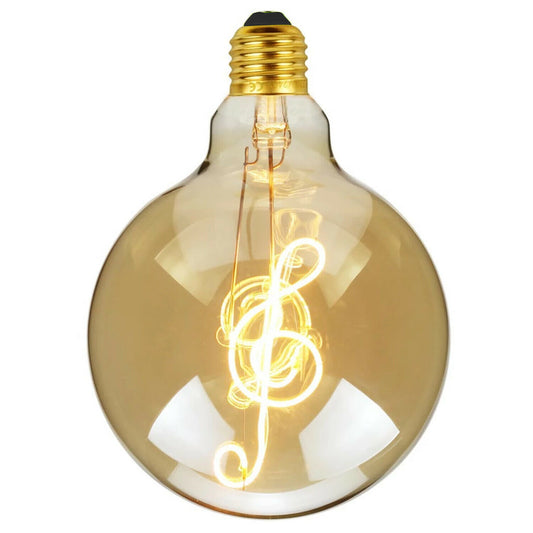 Vintage LED E27 Bulb G125 4W Music Music Filament Screw Bulb Warm White