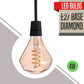 Vintage Retro style E27 Edison Screw Amber Glass light Bulbs , Warm White Colour