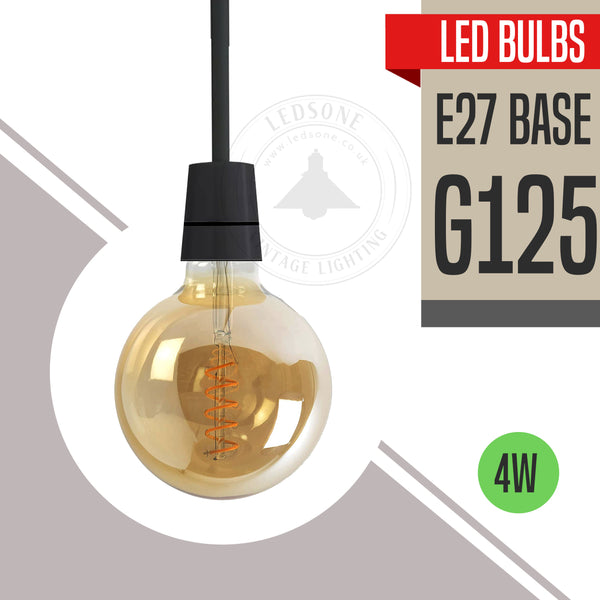 Vintage Retro style E27 Edison Screw Amber Glass light Bulbs , Warm White Colour