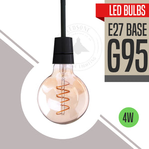 Vintage Retro style E27 Edison Screw Amber Glass light Bulbs , Warm White Colour Indoor decorative Lamp