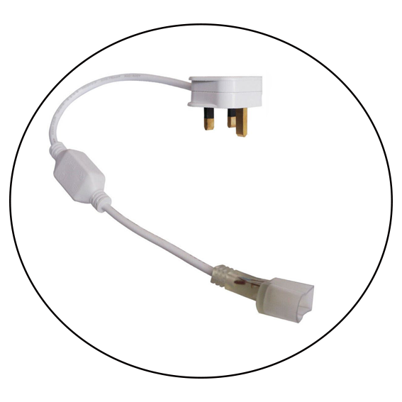 AC Power Connector for 14 x 25mm LED Neon Flex Accessories