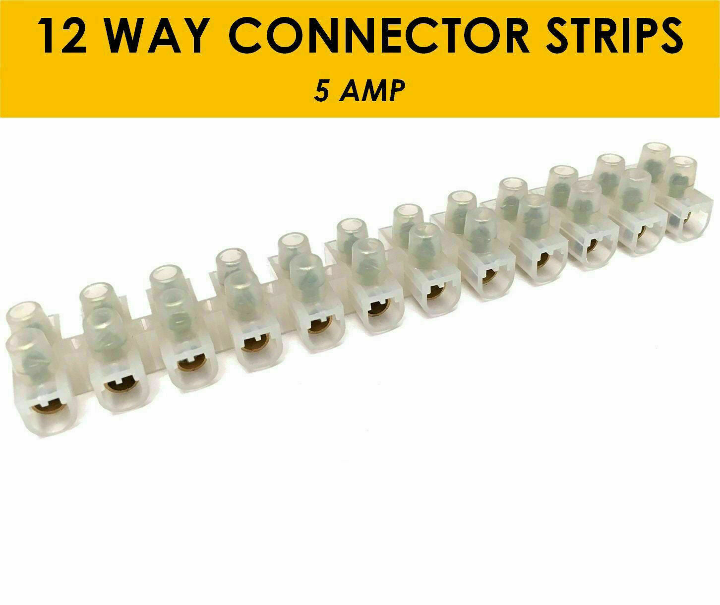 12 way connector strip electrical choc block wire terminal connection