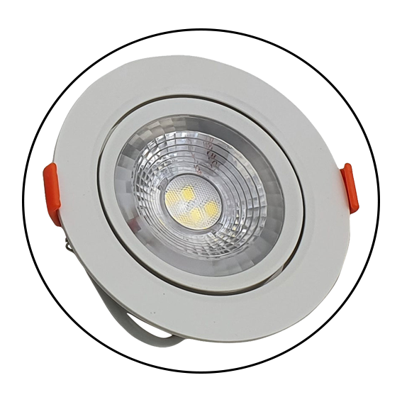 Modern LED Adjustable Tilt Angle Downlight Recessed Round Ceiling Spotlight