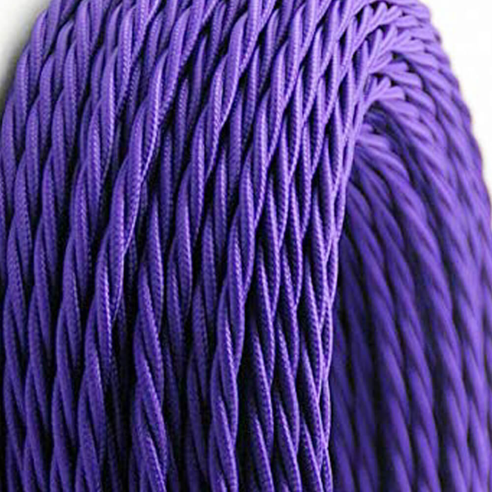 2 Core Twisted Cable Braided Cable Covered Wire Light Flex Purple