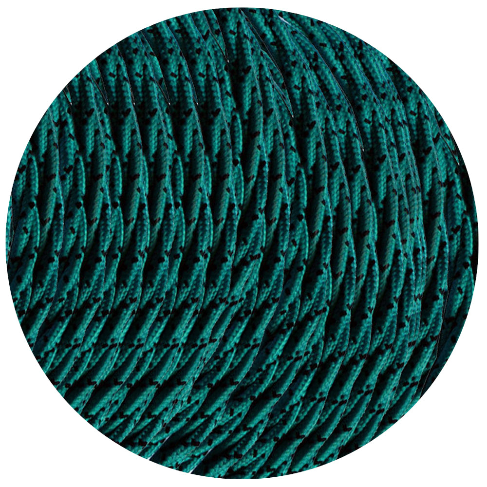 2 Or 3 Core Braided Fabric Flex Cable – Twisted/Round – 1m, 5m, 10m – Indoor/Outdoor Lamp Cord