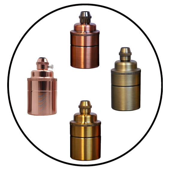 ES E27 Fitting Vintage Industrial Lamp Light Bulb Holder Antique Retro Edison