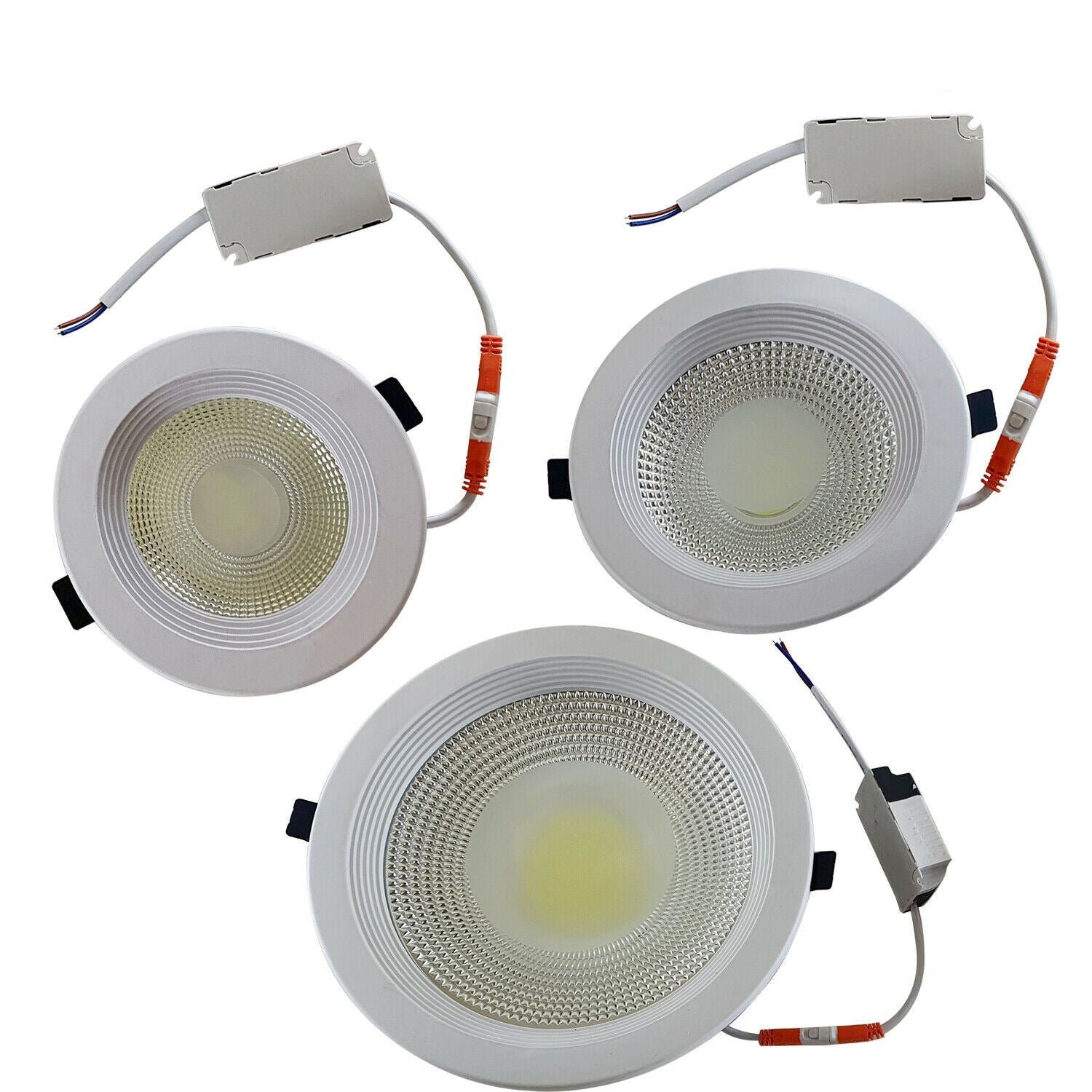 LED Round Recessed Indoor Ceiling Panel down Light Cool White For Hotel, Office, Library, Cellar