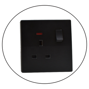 Black single socket
