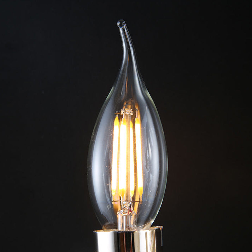 C35 E14 4W LED Dimmable Bent tip Vintage Flame Candle Light Bulb