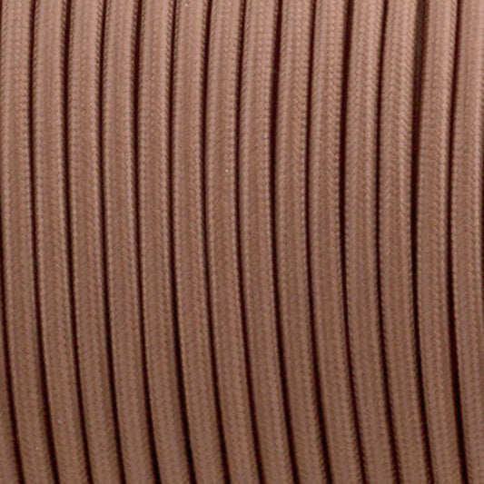 3 Core Braided Cord Fabric Light Cable Covered Wire Light Brown