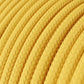 3 Core Braided Cable Fabric Cord Flex Cable Yellow