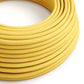 3 Core Braided Cable Fabric Cord Flex Cable Yellow
