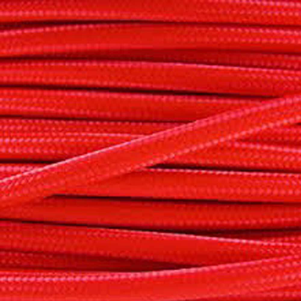 2 core Round Fabric Light Cable Lamp Cord Braided Flex Red 