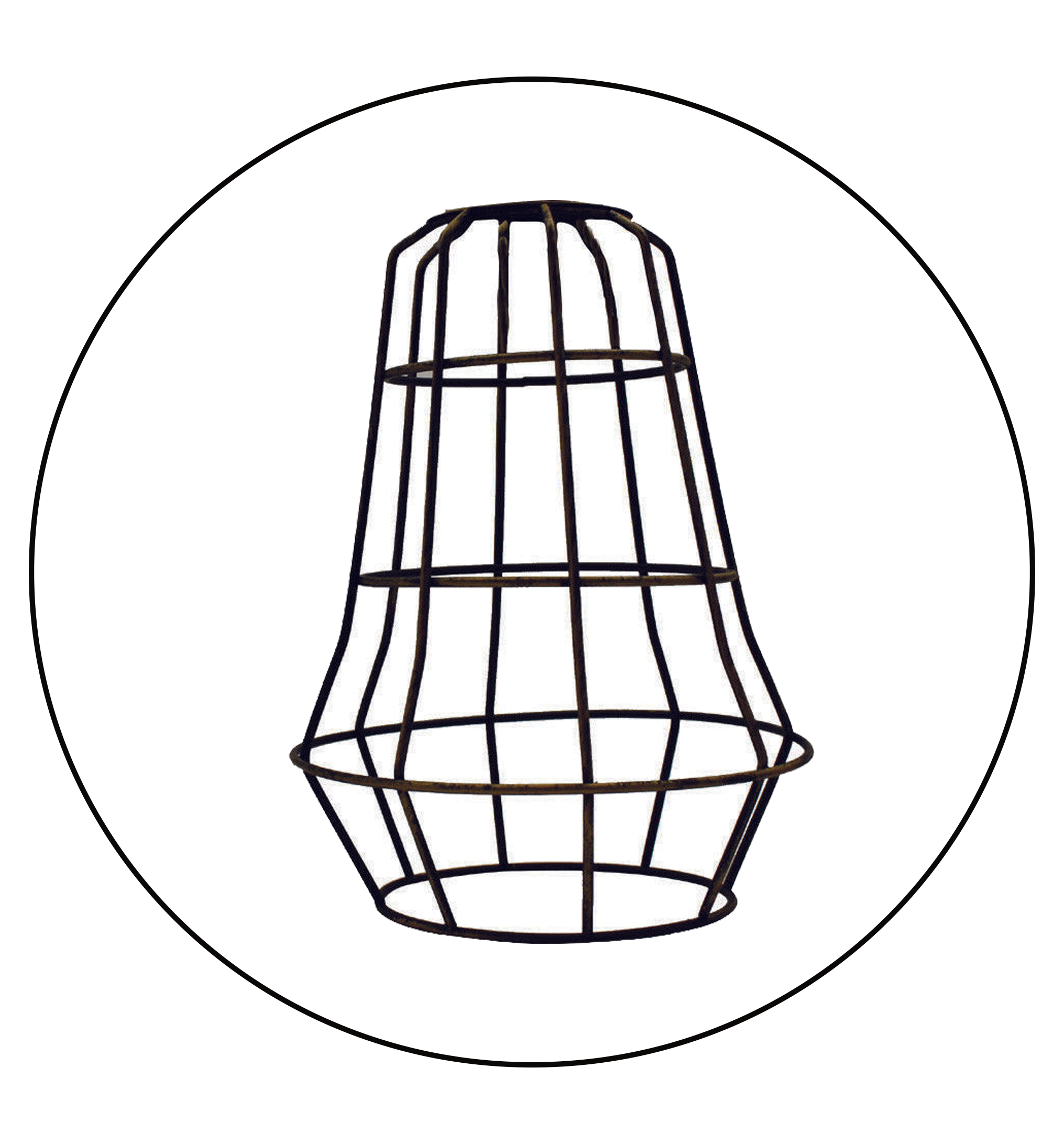 Metal Vintage Brass Wire cage