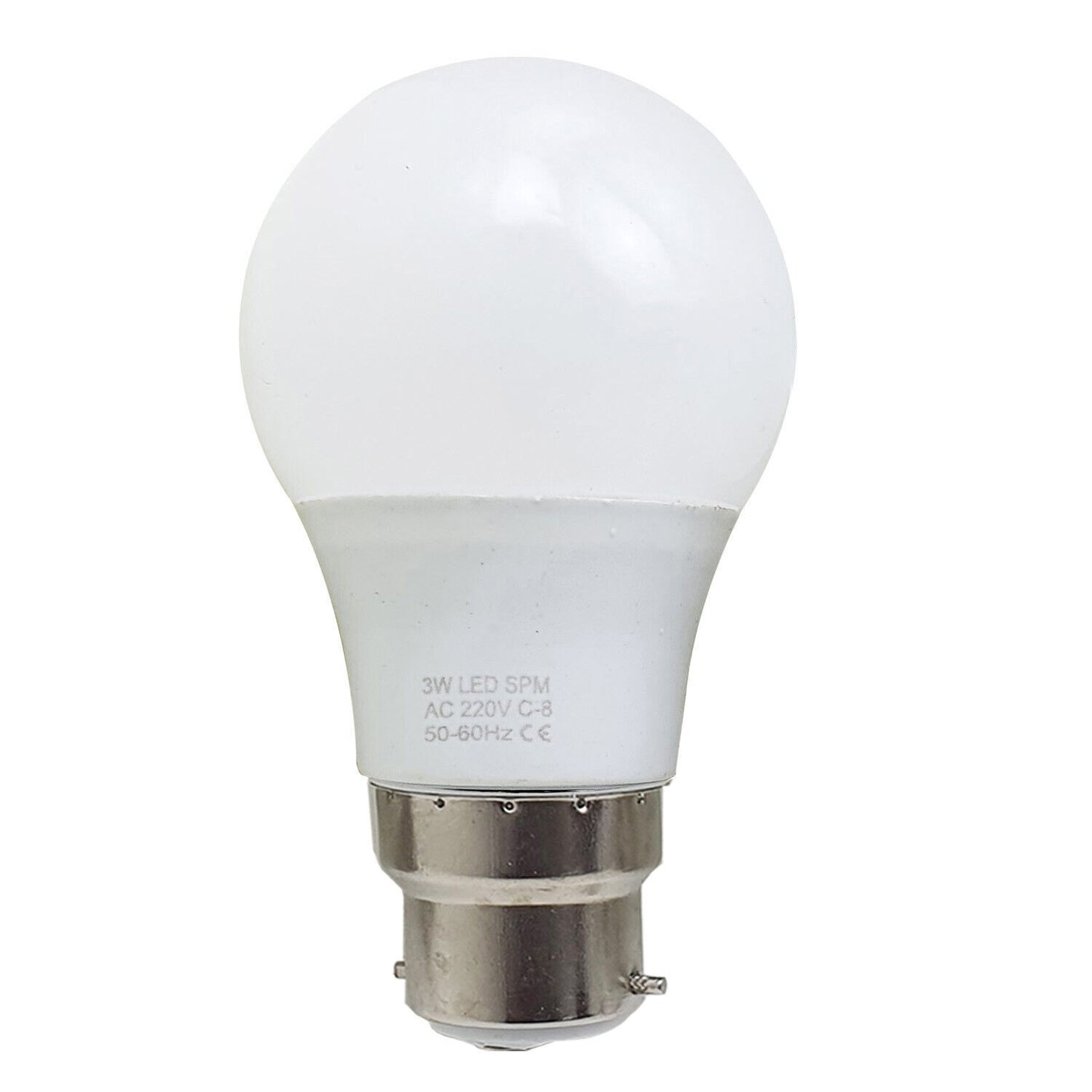 3W B22 Screw LED Light GLS bulbs, Energy Saving Edison Cool White 6000K non dimmable lights