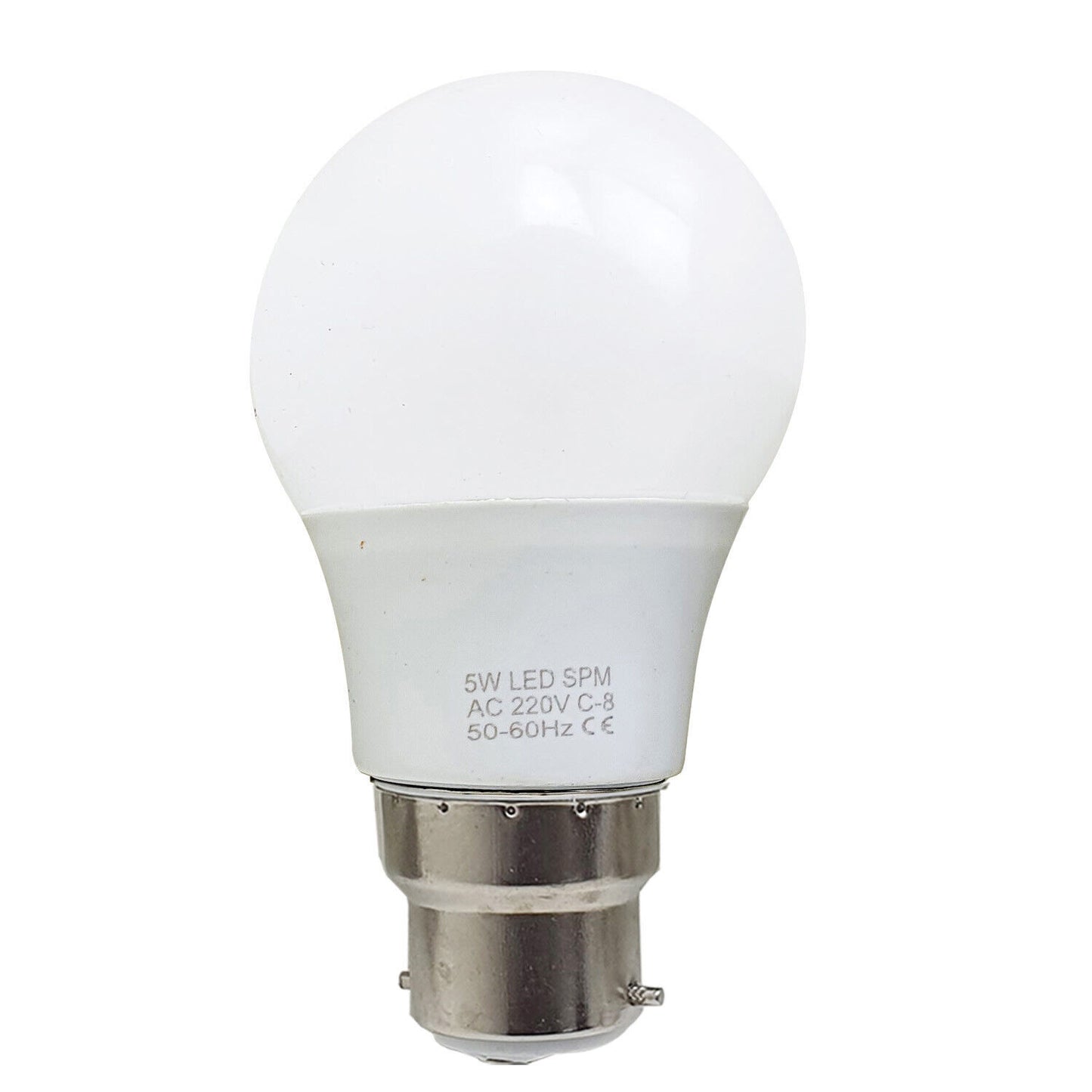 5W B22 Screw LED Light GLS bulbs, Energy Saving Edison Cool White 6000K non dimmable lights