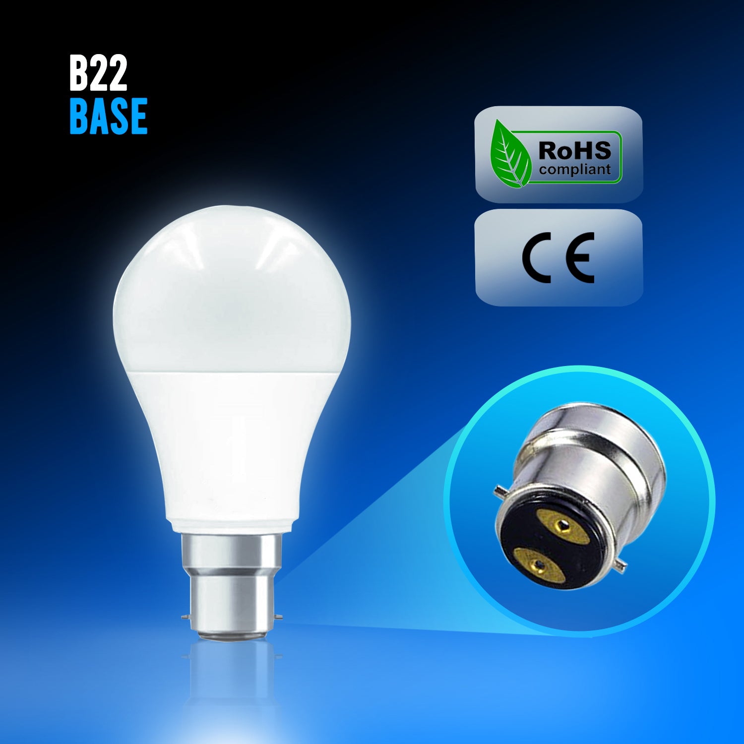 15W B22 Screw LED Light GLS bulbs, Energy Saving Edison Cool White 6000K non dimmable lights