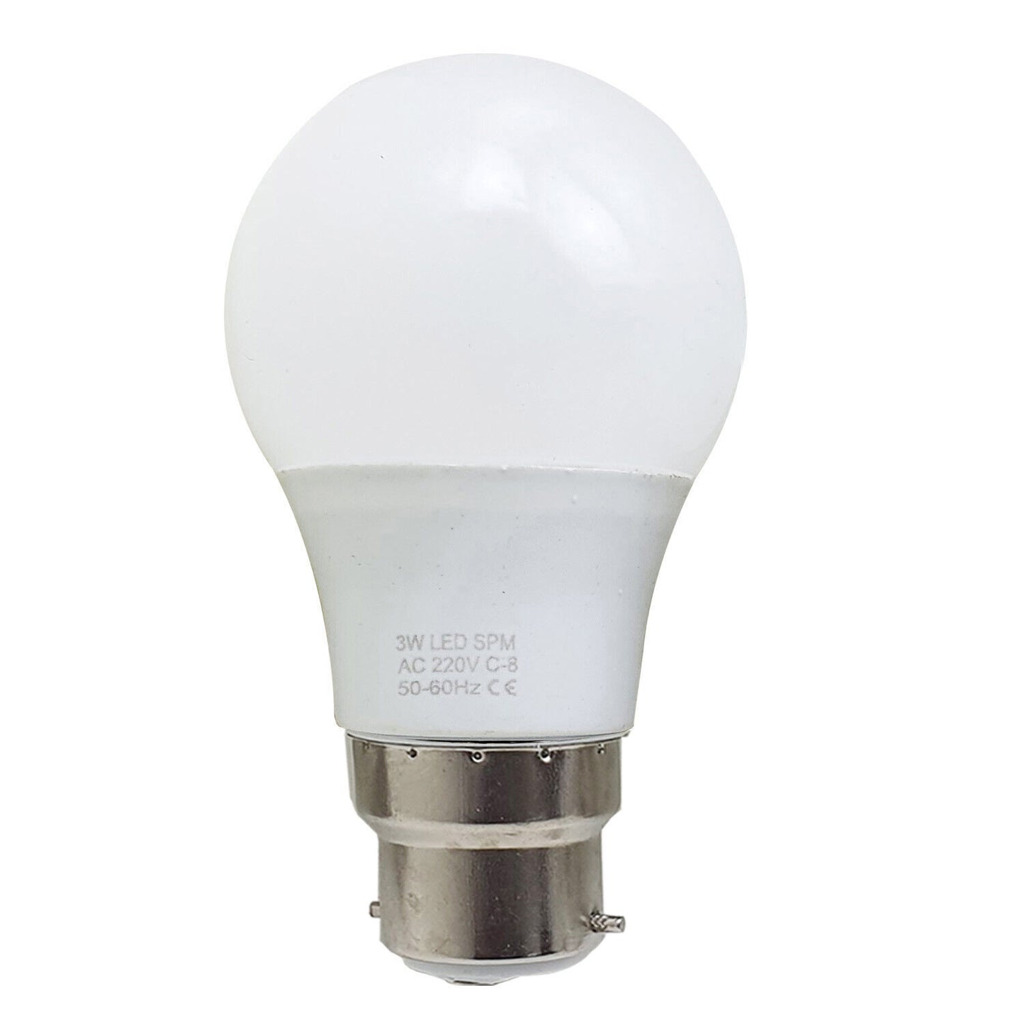 B22 3W Energy Saving Warm White LED Light Bulbs A60 B22 Screw-in non dimmable bulbs