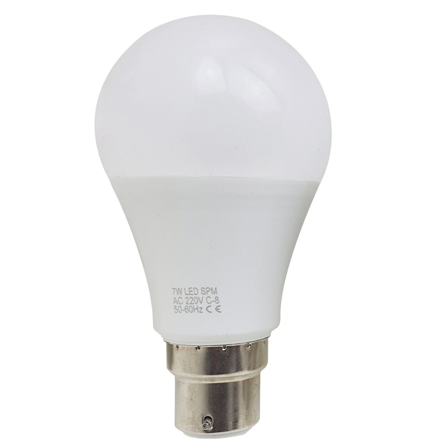 B22 7W Energy Saving Warm White LED Light Bulbs A60 B22 Screw-in non dimmable bulbs