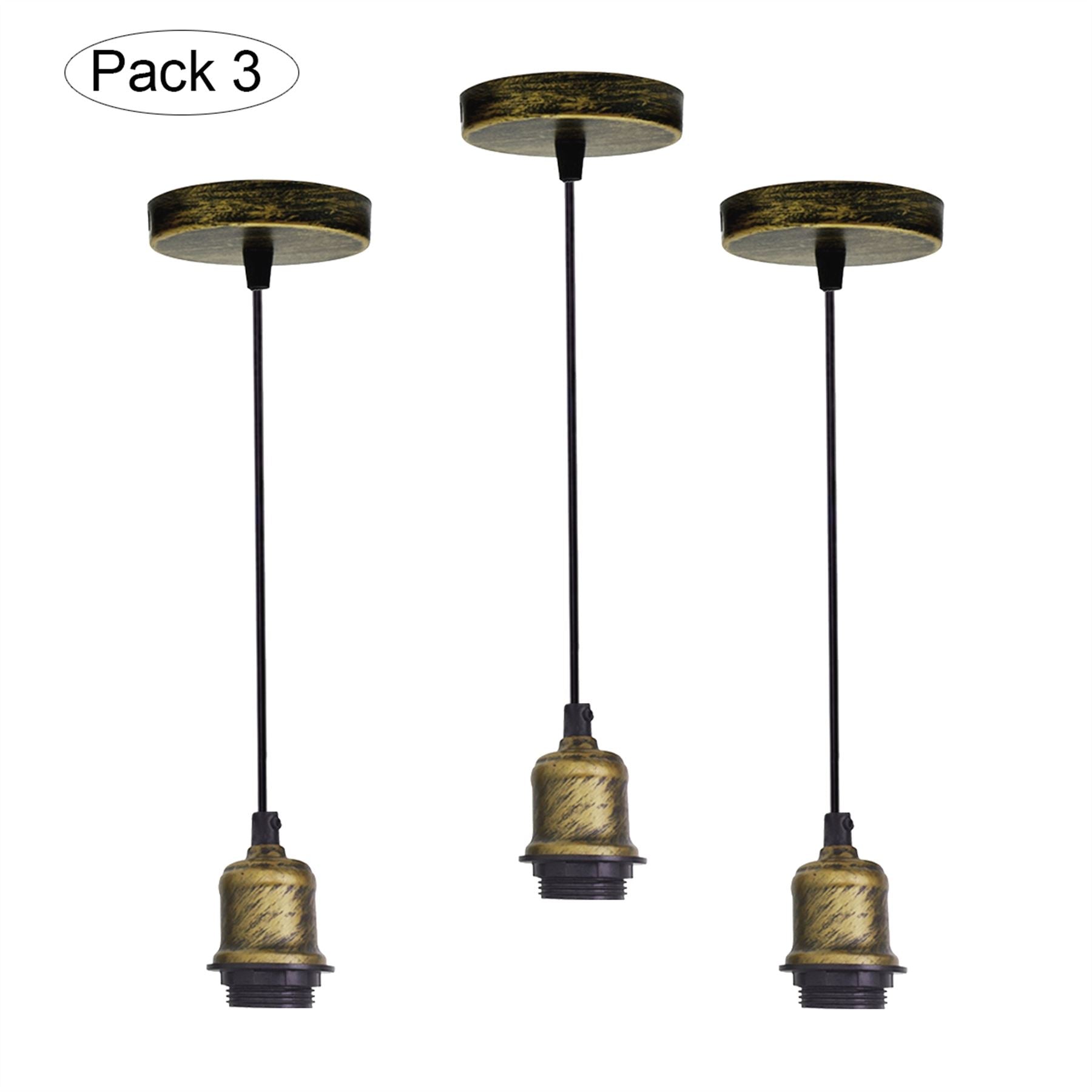 Vintage Ceiling Light Holder E27 Pendant Cord Flex Hanging Lamp Bulb Fitting Kit~1289