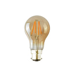 Vintage Industrial LED A60 B22 6W Warm White Amber Energy Saving Retro Lamp Bulb