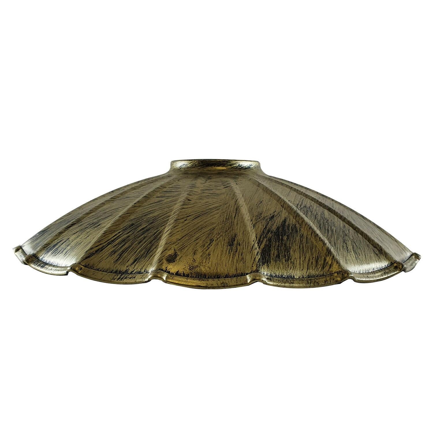 Vintage Industrial Ceiling Pendant Light Rustic Lampshade Easy Fit Wavy Shade UK