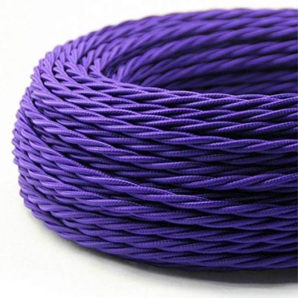 2 Core Twisted Electric Cable Purple color fabric 0.75mm
