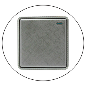 1 Gang Switch Wall Light Screw less Textured Chrome Color