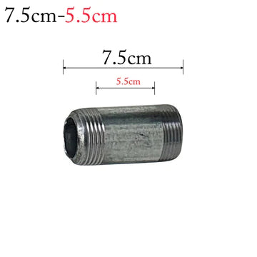 ¾ inch barrel nipple malleable Iron fitting Male BSPT 3/4in to Male BSPT 3/4in - Black Variable sizes from 2.5cm to 60cm