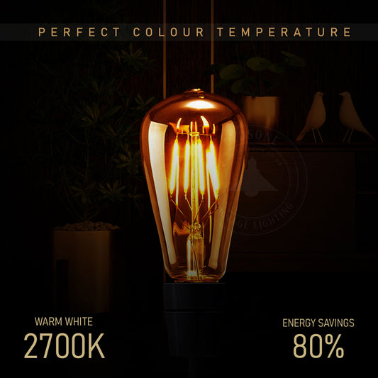 Retro Classic Filament LED Bulb ST64 E27 4W