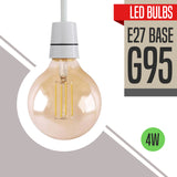 G95 B22 4W Dimmable Globe Vintage LED Retro Light Bulbs