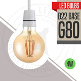 G80 Globe B22 Vintage Filament Bulb