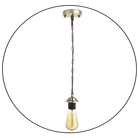Green Brass E27 Vintage Industrial Loft Pendant Light~3126