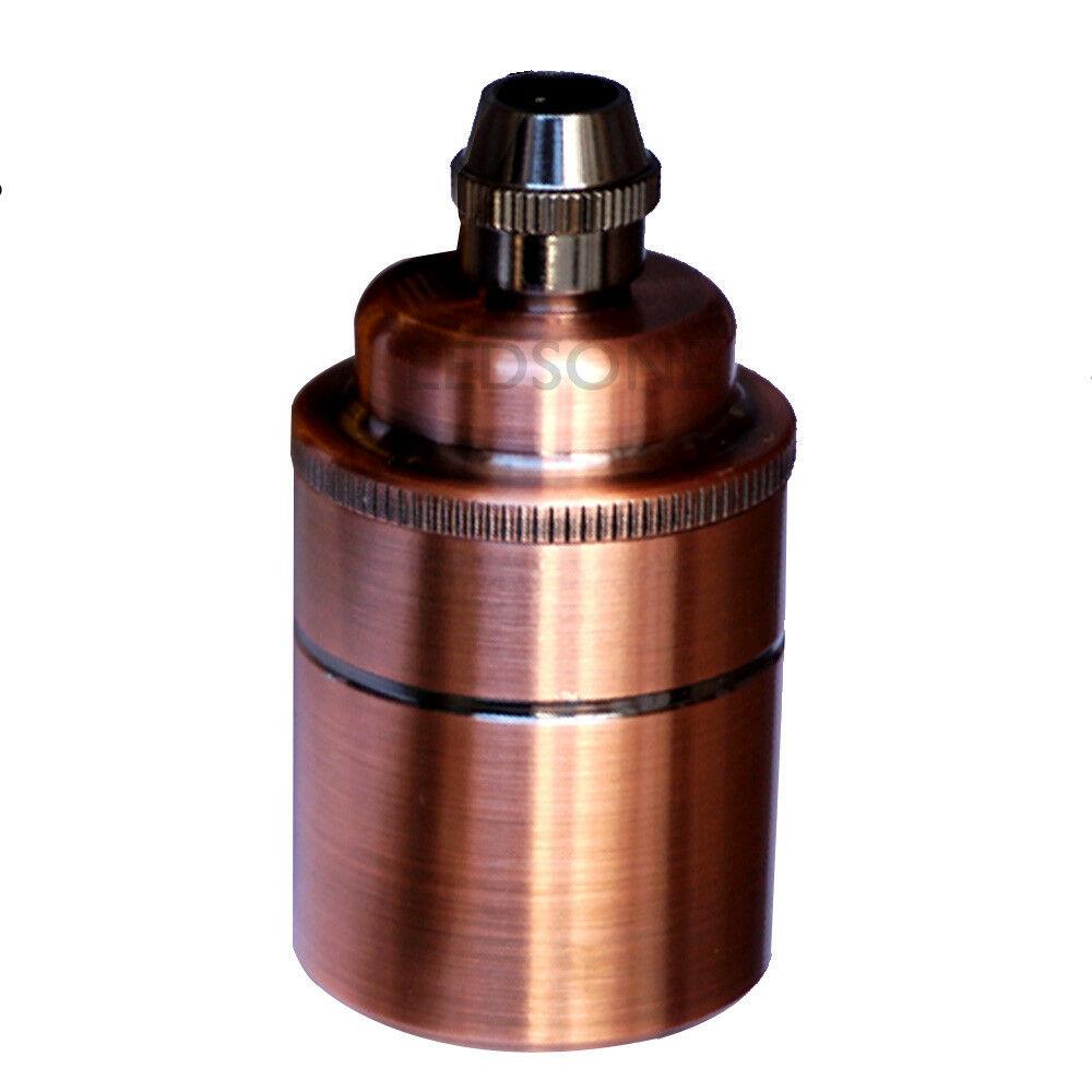 LED_Sone Vintage Industrial E27 Bulb Holder - Antique Retro Edison Socket, 110-240V, Metal
