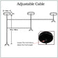 1m Black Round Cable E27 Base Black Holder~1716 - electricalsone UK Ltd
