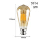 Antique ST64 B22 8W Edison LED Light Bulbs