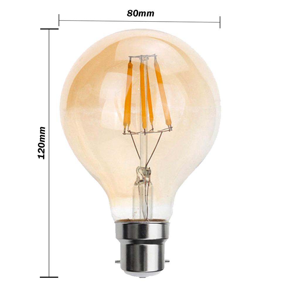 B22 G80 4W LED Industrial Retro Globe Bulb