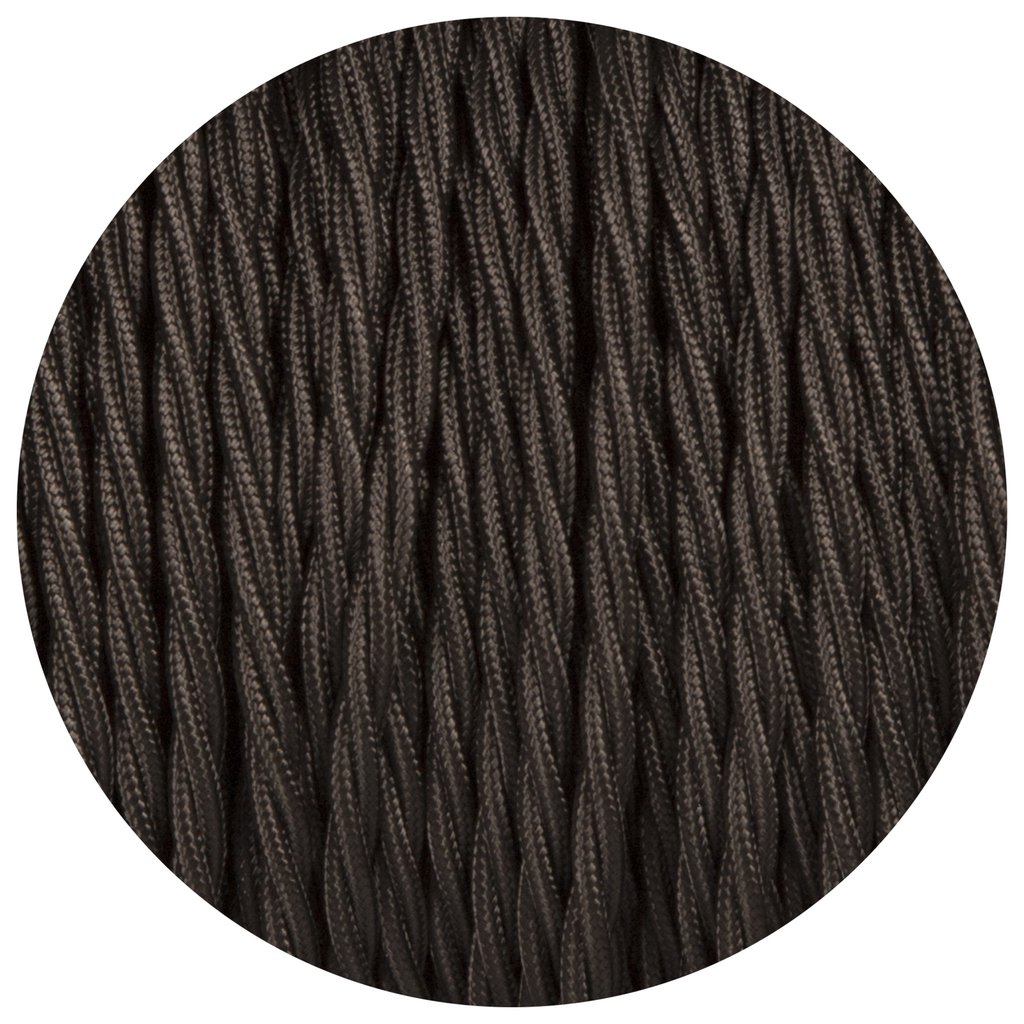 3 Core Twisted Electric Cable covered Black color fabric 0.75mm
