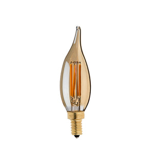 C35 E14 4W LED Dimmable Bent tip Vintage Flame Candle Light Bulb