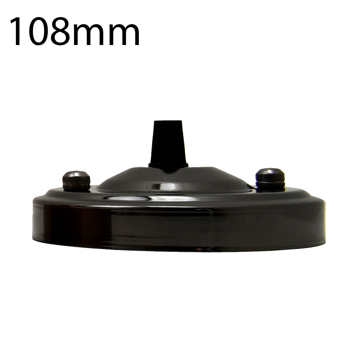 108mm Single Outlet Drop Metal Front Fitting Ceiling Rose