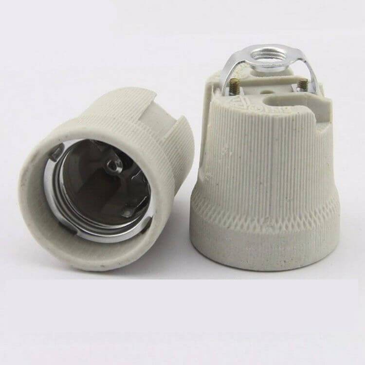 Ceramic Porcelain Edison Screw Heat Bulb Lamp Holder
