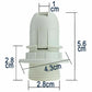 E14 Screw Lampshade Light holder Collar Ring Adaptor Bulb Holder White