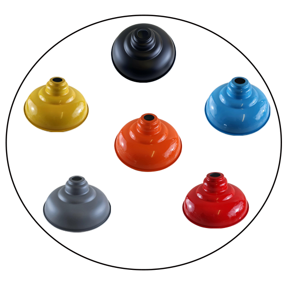Painted Color Ceiling Pendant Industrial Style Semi Curly Gloss Modern Metal Indoor Home Light Lampshade UK