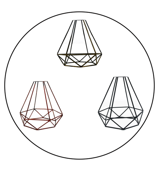  Metal Easy Fit Wire Cage Pendant Light Shade