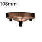 108mm Single Outlet Drop Metal Front Fitting Ceiling Rose